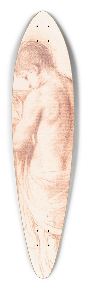 Guercino - Standing Youth Seen from Behind Holding a Bowl 39.3 inch art pintail longboard deck