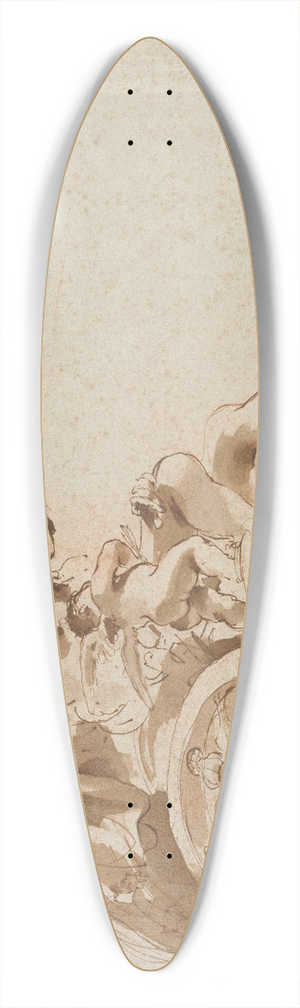Guercino - Venus and Cupid in a Chariot 39.3 inch art pintail longboard deck