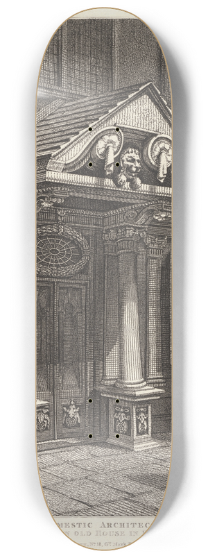 John Thomas Smith - S.E. View of the Porch of an Old House in Hanover Court near Grub Street 8.25 inch art skate deck John Thomas Smith - S.E. View of the Porch of an Old House in Hanover Court near Grub Street 8.25 inch art skate deck