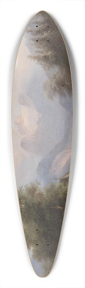 Gustav Barbarini - Gebirgstal mit Figurenstaffage 39.3 inch art pintail longboard deck