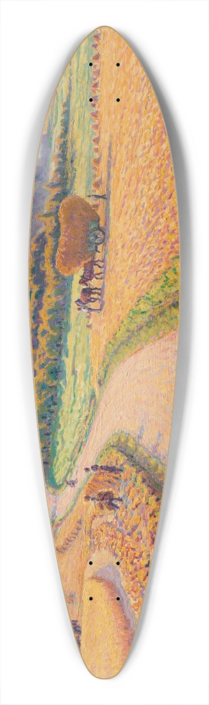 Gustave Cariot - Paysage aux meules de foin 39.3 inch art pintail longboard deck