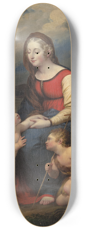 John Trumbull - Madonna and Child with St. John theBaptist 8.25 inch art skate deck
