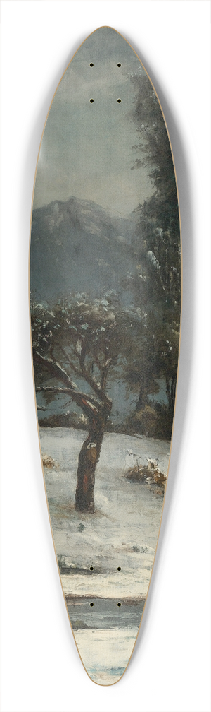 Gustave Courbet - Neige 39.3 inch art pintail longboard deck