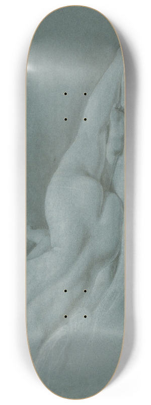 John Trumbull - Reclining Nude, backview 8.25 inch art skate deck