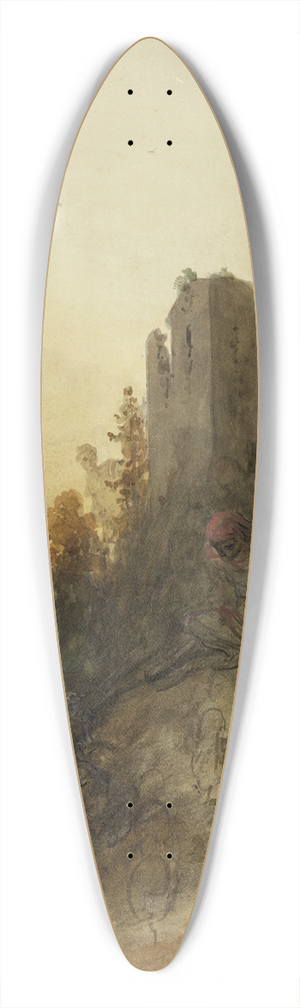 Gustave Dor - The Princess is Held Captive 39.3 inch art pintail longboard deck