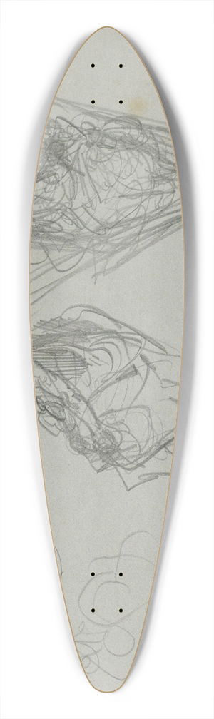 Gustave Dor - Three Studies 39.3 inch art pintail longboard deck