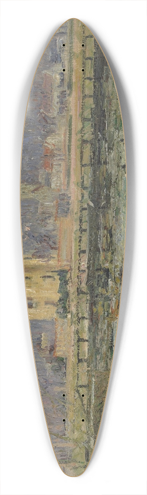 Gustave Loiseau - Barrage  Pontoise, 39.3 inch art pintail longboard deck