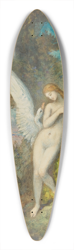 Gustave Moreau - Leda Et Le Cygne 39.3 inch art pintail longboard deck