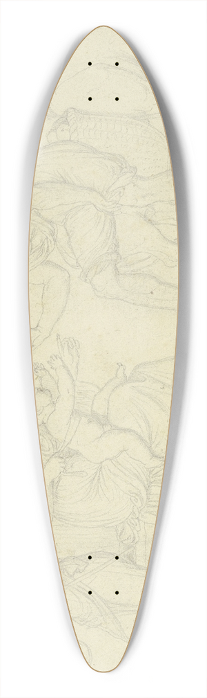 Gustav Kaupert - Ein Bauer reicht einem auf dem Scho der Mutter sitzenden Kind einen Apfel 39.3 inch art pintail longboard deck