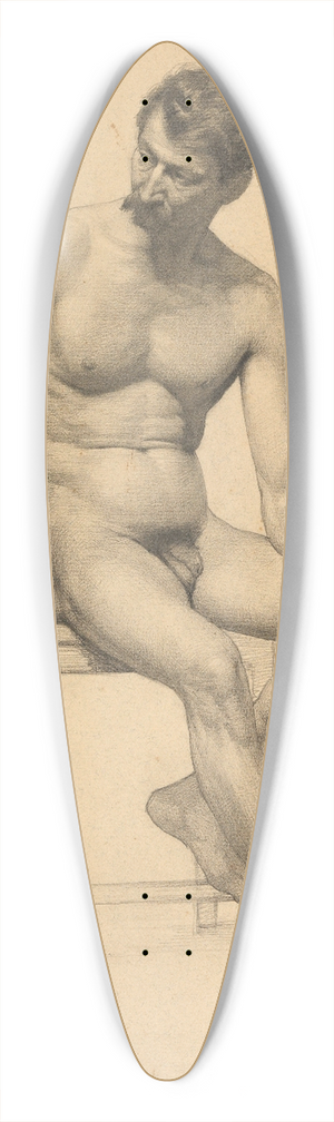 Gustav Klimt - Sitzender mnnlicher Akt 39.3 inch art pintail longboard deck