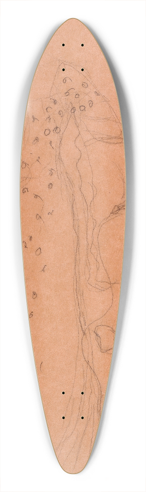 Gustav Klimt - Study for Portrait of Adele Bloch-Bauer I 39.3 inch art pintail longboard deck