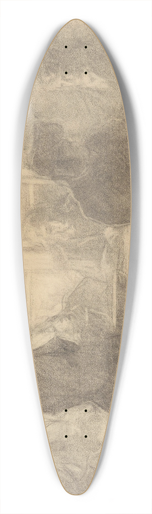 Gustav Wentzel - An interior with figures around a table 39.3 inch art pintail longboard deck