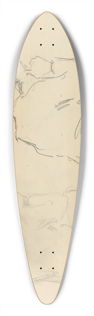 Gustav Wentzel - Figure Studies 39.3 inch art pintail longboard deck
