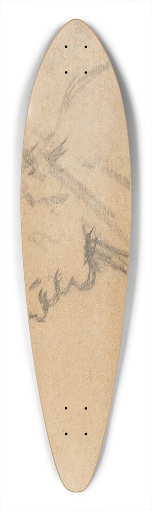 Gustav Wentzel - Figure Study 39.3 inch art pintail longboard deck