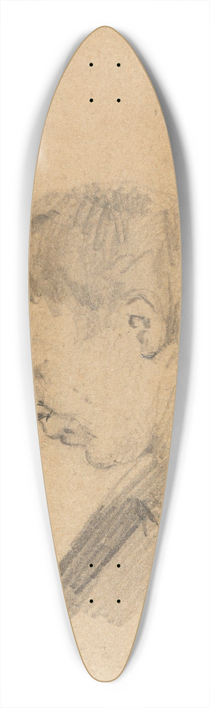 Gustav Wentzel - Young Man in Profile 39.3 inch art pintail longboard deck