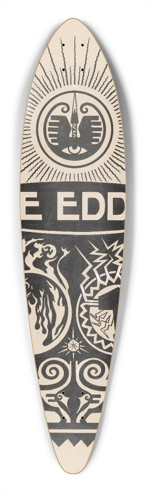 Gust van de Wall Pern - Frans Berding, De Edda, 1911 39.3 inch art pintail longboard deck