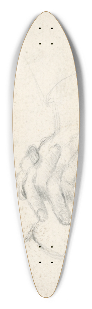 Gustv Mall - Study of Clasped Hands 39.3 inch art pintail longboard deck