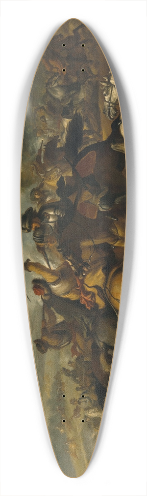 Gysbert Verhoek - A cavalry skirmish 39.3 inch art pintail longboard deck