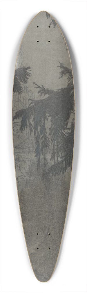Gza Marti - Trees atHvittrask 39.3 inch art pintail longboard deck
