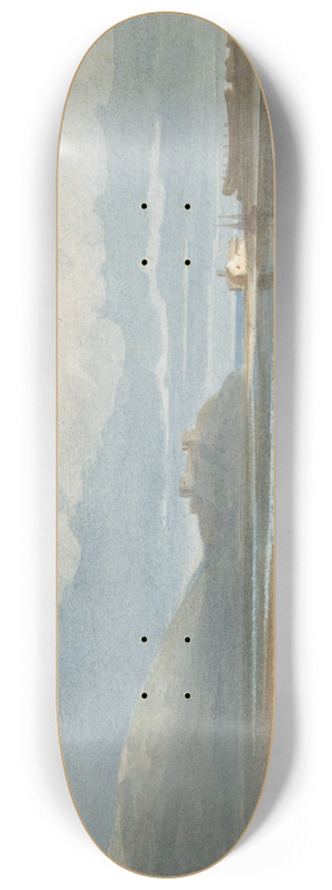 John Varley - Harlech Castle across the Traeth Mawr 8.25 inch art skate deck