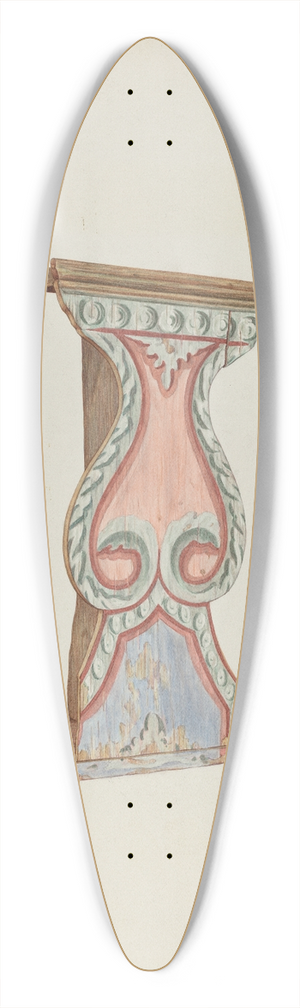 Hal Blakeley - Painted Wall-stand for Flowers, etc. 39.3 inch art pintail longboard deck