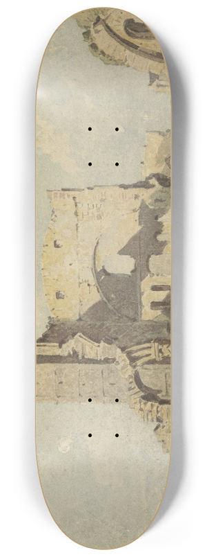 John Varley - Lindisfarne Abbey op Holy Island, Northumberland 8.25 inch art skate deck