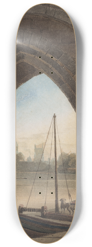 John Varley - Looking under the Bridge 8.25 inch art skate deck