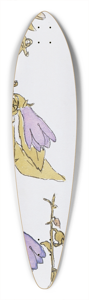 Hannah Borger Overbeck - Bell Flower 39.3 inch art pintail longboard deck