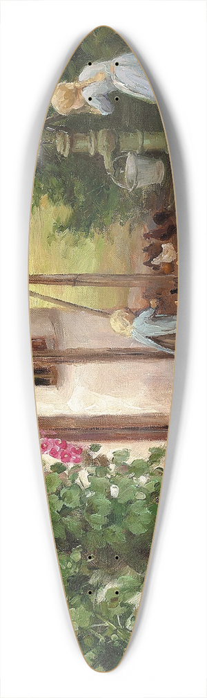 Hans Andersen Brendekilde - Udenfor bondehuset 39.3 inch art pintail longboard deck