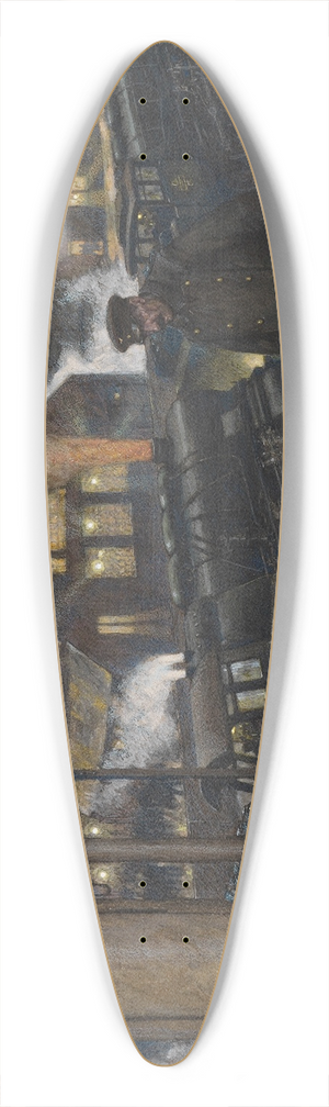 Hans Baluschek - Eisenwerk 39.3 inch art pintail longboard deck