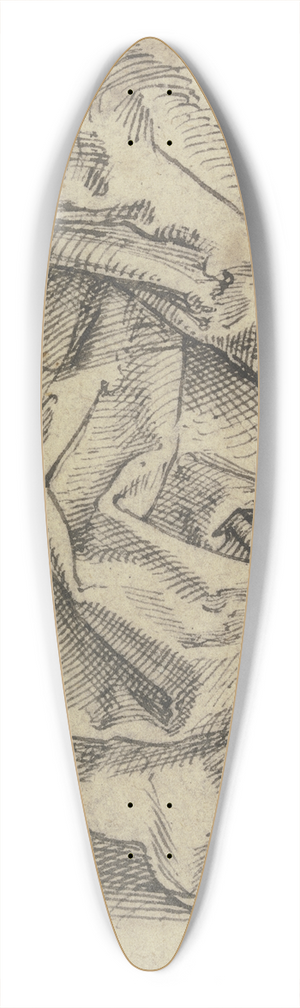 Hans Brosamer - Hanging pouf 39.3 inch art pintail longboard deck