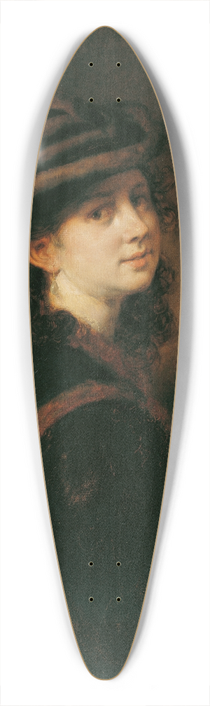 Hans Canon - Mdchen mit Stereoskop 39.3 inch art pintail longboard deck