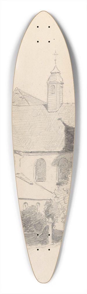 Hans Gude - Borggrd, Reichenau 39.3 inch art pintail longboard deck