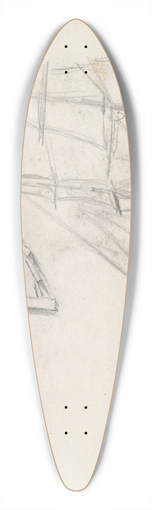 Hans Gude - Figurstudie; skip 39.3 inch art pintail longboard deck