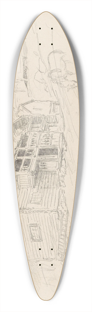 Hans Gude - Grd, Gudbrandsdalen 39.3 inch art pintail longboard deck
