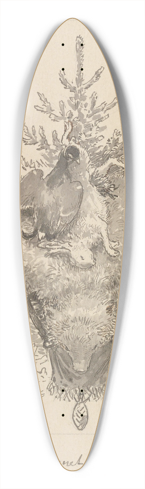 Hans Gude - Jakttrof 39.3 inch art pintail longboard deck