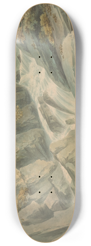 John Warwick Smith - Hafod; Upper Part of Cascade 8.25 inch art skate deck