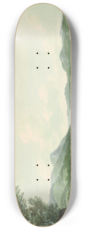 John Warwick Smith - Lake Windermere from Rawlinsons Nab, looking down the lake 8.25 inch art skate deck