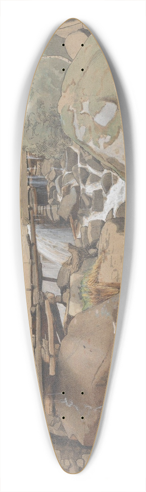 Hans Gude - Untitled 39.3 inch art pintail longboard deck