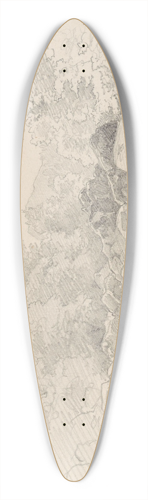 Hans Gude - Ved River Llugwy 39.3 inch art pintail longboard deck