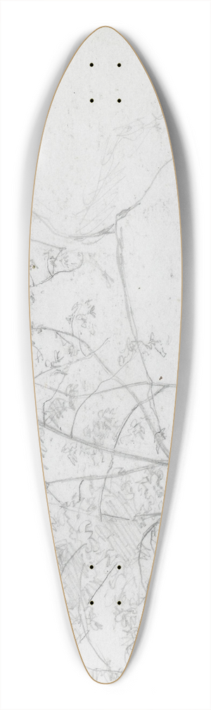 Hans Gude - Vegetasjonsstudie 39.3 inch art pintail longboard deck