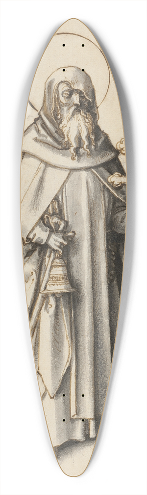 Hans Holbein The Elder - St. Anthony 39.3 inch art pintail longboard deck