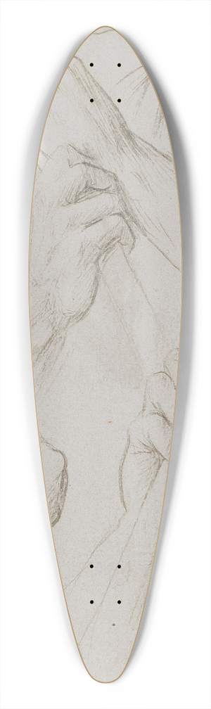 Hans Holbein The Elder - Studienblatt mit sieben Hnden 39.3 inch art pintail longboard deck