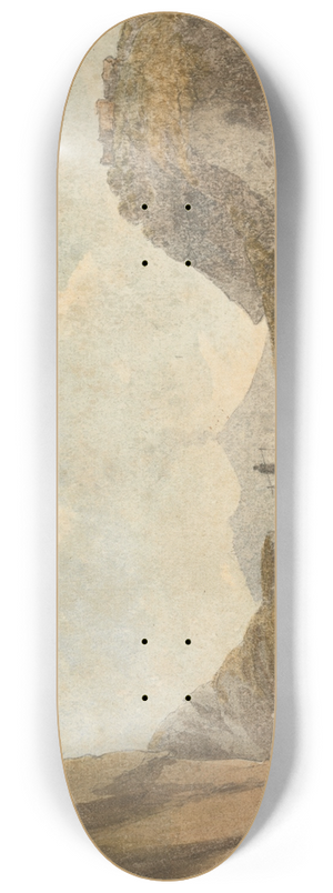 John Warwick Smith - View of Vesuvius 8.25 inch art skate deck