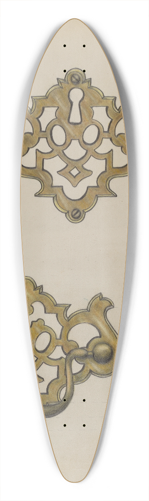 Hans Korsch - Drawer Pull 39.3 inch art pintail longboard deck