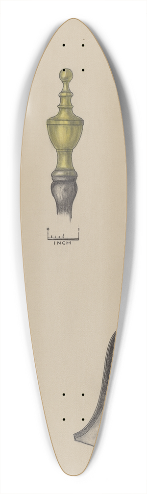 Hans Korsch - Fire Shovel and Tongs 39.3 inch art pintail longboard deck