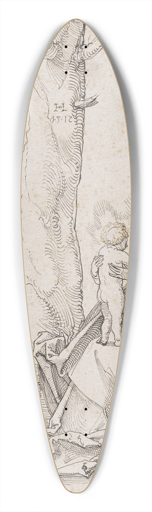 Hans Leu the younger - Maria mit Kind in der Landschaft 39.3 inch art pintail longboard deck
