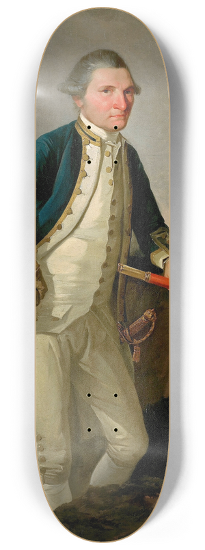 John Webber - Portrait of Captain James Cook 8.25 inch art skate deck