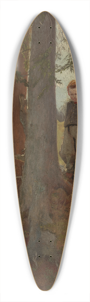 Hans Thoma - Bauernjunge am Waldrand 39.3 inch art pintail longboard deck