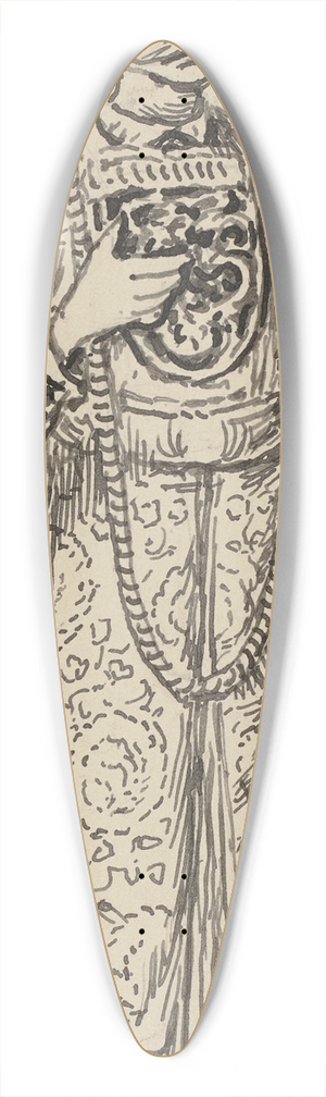 Hans Thoma - Chinese 39.3 inch art pintail longboard deck